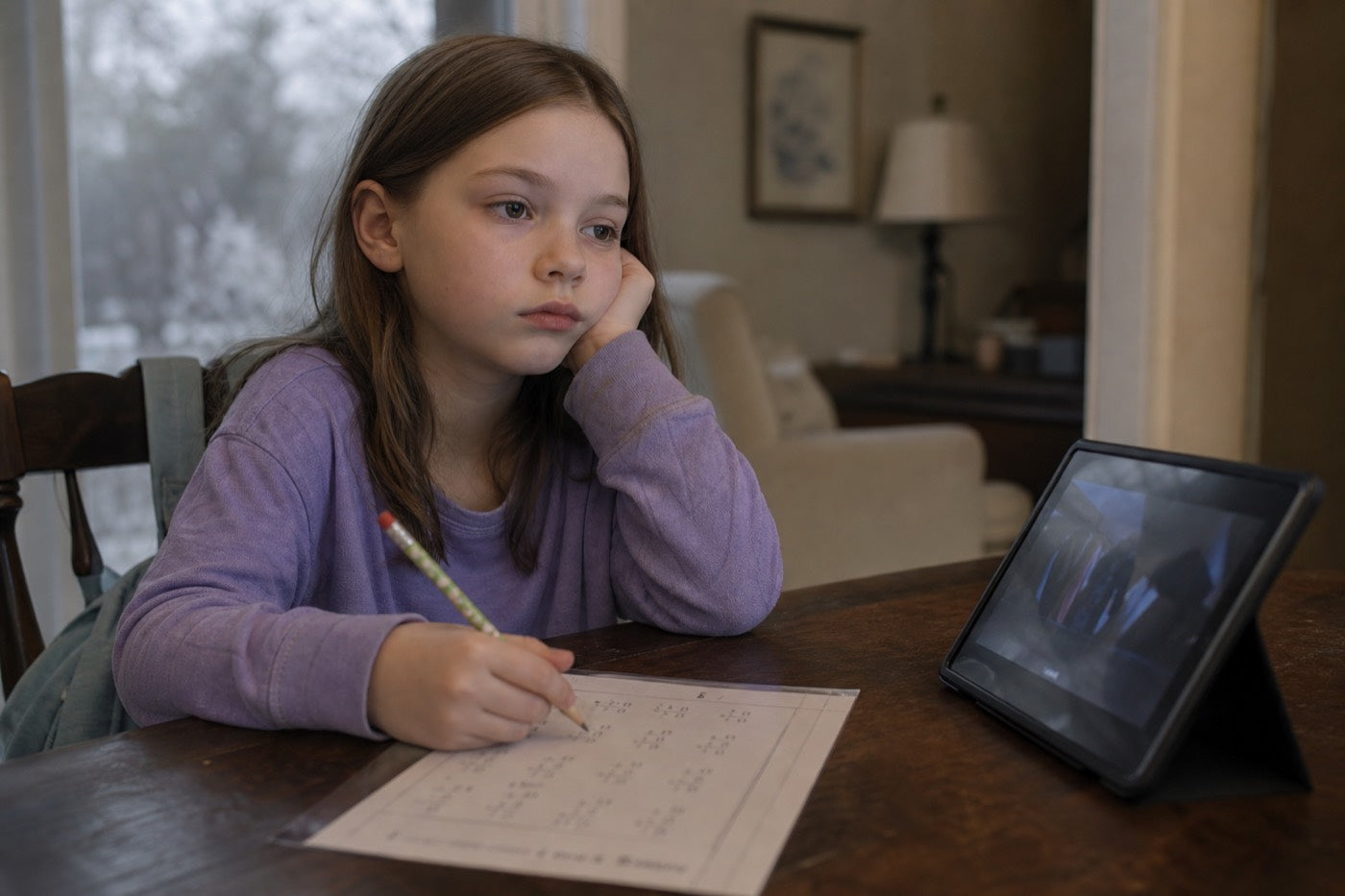 Pencil in hand. Lights on. Nobody home.