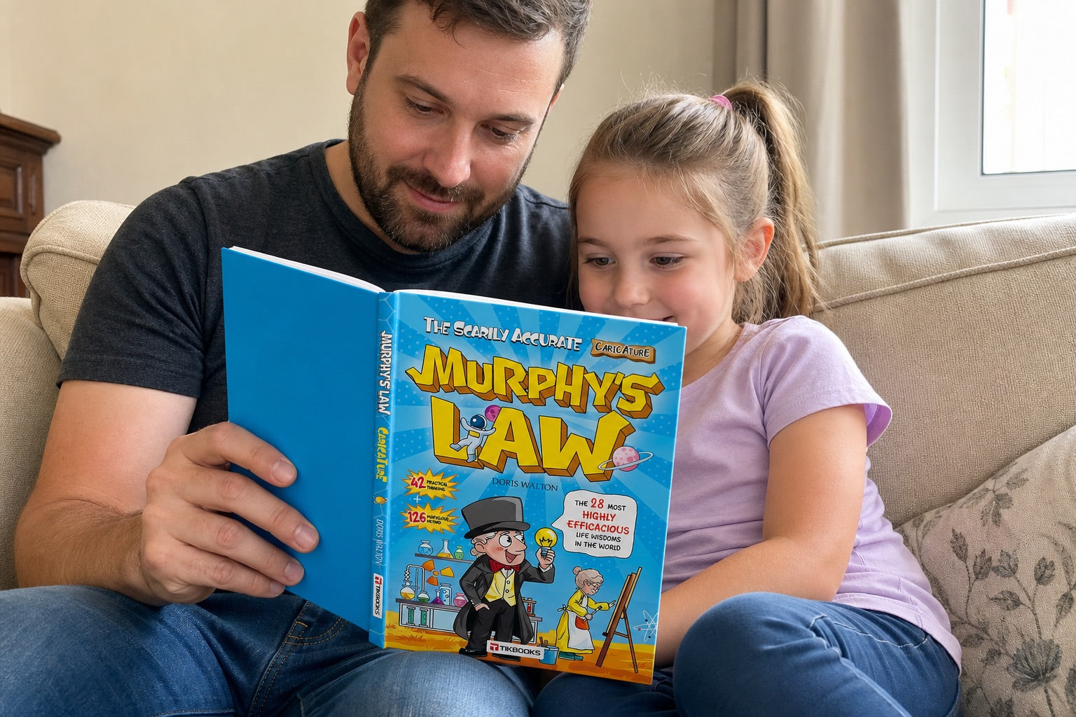 Parent and child reading Murphy’s Law For Kids